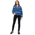 thumbnail image 4 of Cali1850 Half Zip-Up Sherpa Pullover Cozy Printed Soft and Warm Fluffy Fleece With Comfy Silhouette Top, 4 of 7