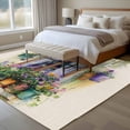 thumbnail image 4 of Area Rug for Living Room, Spring Flowers Non-Slip Indoor Large Carpet for Bedroom/Dining Room, Botanical Windows Floral Pots Bicycle Washable Low-Profile Rectangle Floor Runner Rugs - 6 x 9 Ft, 4 of 8
