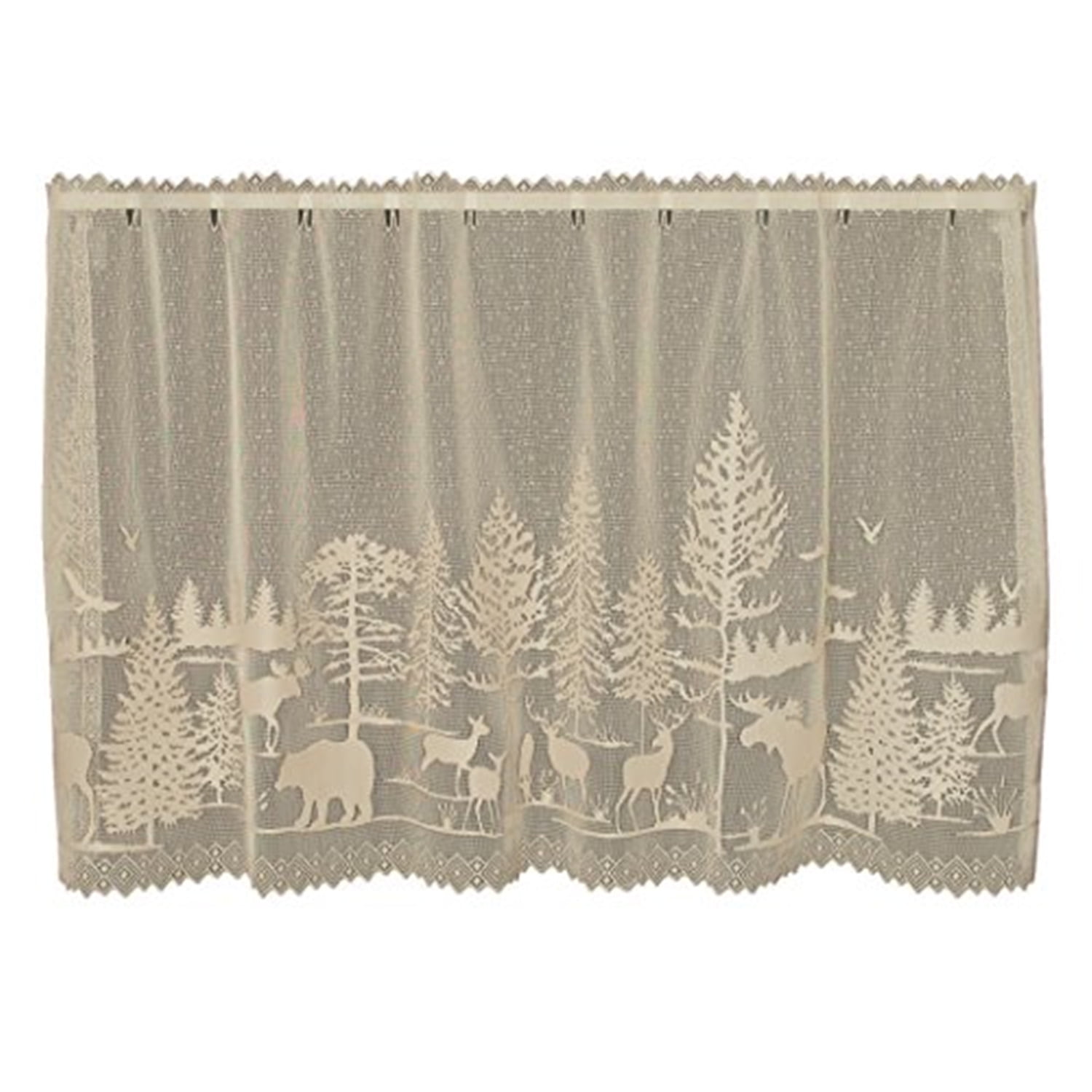 Rideau Halloween Heritage Lace – Chauves-souris, 60x20 Pouces, Noir, Neuf