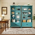 thumbnail image 4 of Tribesigns Versatile Storage Bookcases, Medium Density Fiberboard Ocean Blue, 88.2 lb, 4 of 8