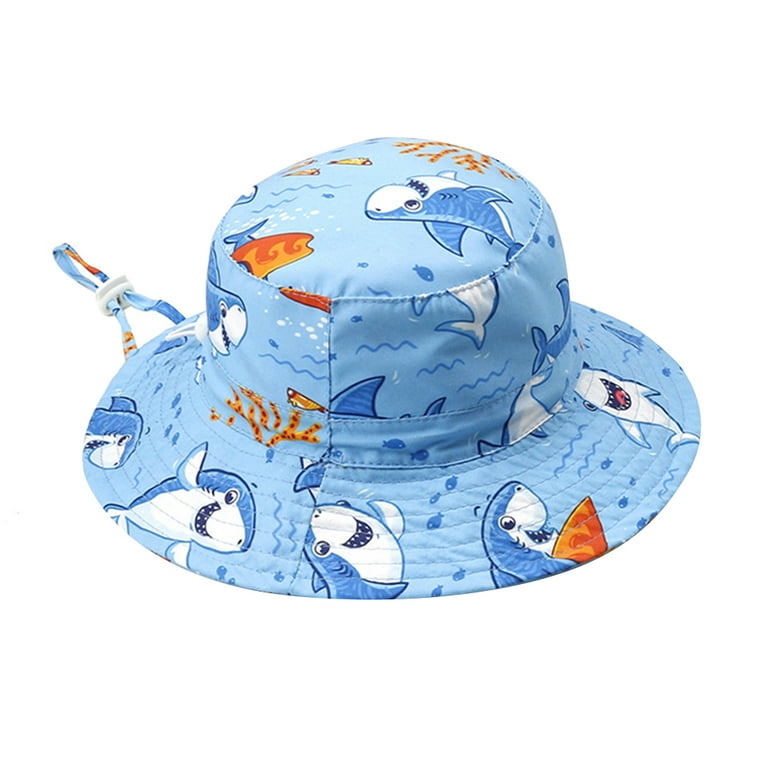 104 Cm Summer Hat for Children Fisherman Kids Hats Blue Caps Fishing  Cartoon Boy 