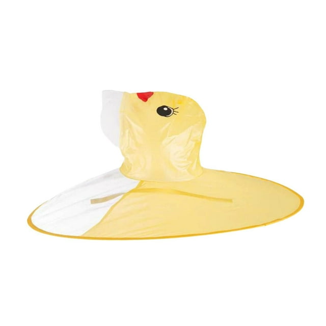 Chubasquero amarillo para niños, gorro con diseño de pato OVNI, impermeable, gorra, ropa exterior, impermeable S Para 90 a 125cm