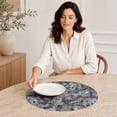 thumbnail image 4 of 15" Round Placemats, Heat Resistant Table Mats, Waterproof Oilproof Wipeable Table Protective Placemats, Washable for Indoor & Outdoor Use, 4 of 6