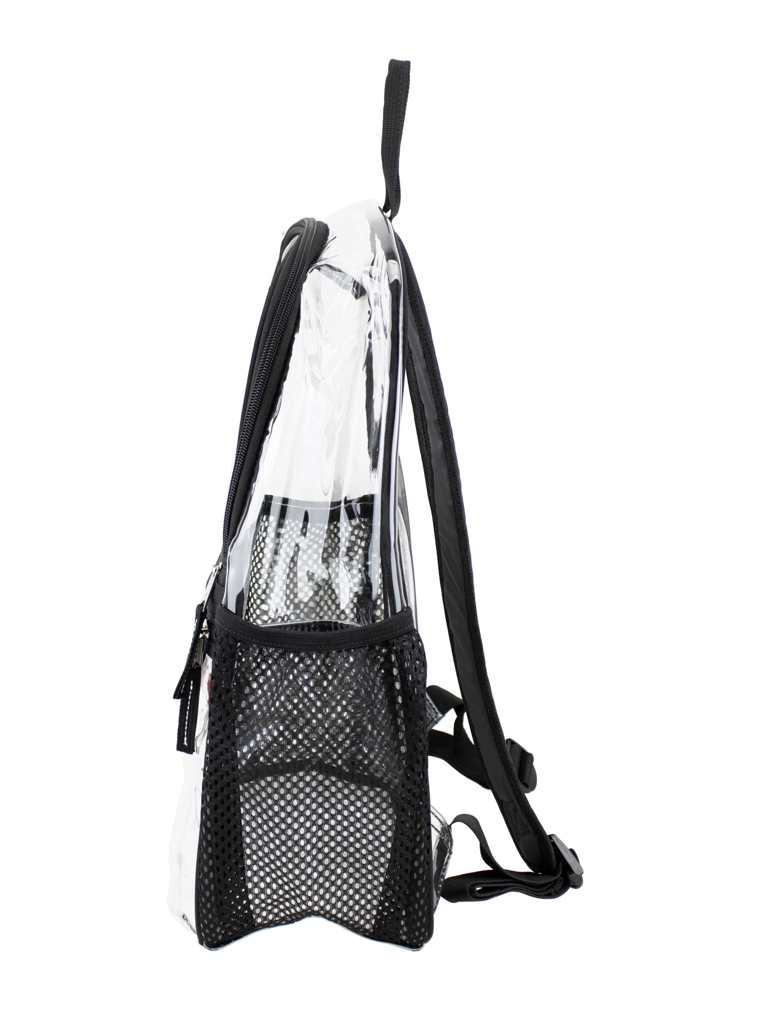 Eastsport Clara Clear Backpack Bundle w/ Zipper Pouch, Black