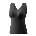 thumbnail image 5 of MVRLSH Womens Tank Tops Loose Fit Casual Special Pocket Design Post Surgery Breast Accessory Compatible Built In Bra Tank Top Tops Black Size M, 5 of 7