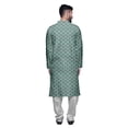 thumbnail image 3 of Atasi Party Wear Kurta Pajama For Men Mandarin Collar Ethnic Printed Kurta Set, 3 of 5