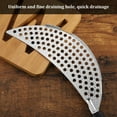 thumbnail image 3 of Nogis 14.47 Inch Silver Grease Handheld Stainless Steel Pasta Strainer Insert Drainer for Different Pot Pan Kitchen Tools (1 Pack, Stainless Steel Pot Strainer with Handle), 3 of 7