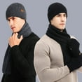 thumbnail image 2 of 1 Ensemble Chapeau Tricoté Résistant à l'Usure Super Doux Gants en Fibre Acrylique Bonnet Ensemble pour Homme, 2 of 10