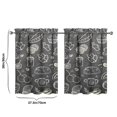 thumbnail image 4 of Vintage Kitchen Food Cooking Chef Tier Cafe Curtains for Bathroom Living RV Rod Pocket Window Drapes 36 Inch 2 Panels Set 28"x36" 2 Panels Window Treatment Tiers, 4 of 4