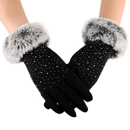 Oxodoi Sales Clearance Winter Gloves Women Touch Screen Glove Cold Outdoor Sport Weather Warm Gloves