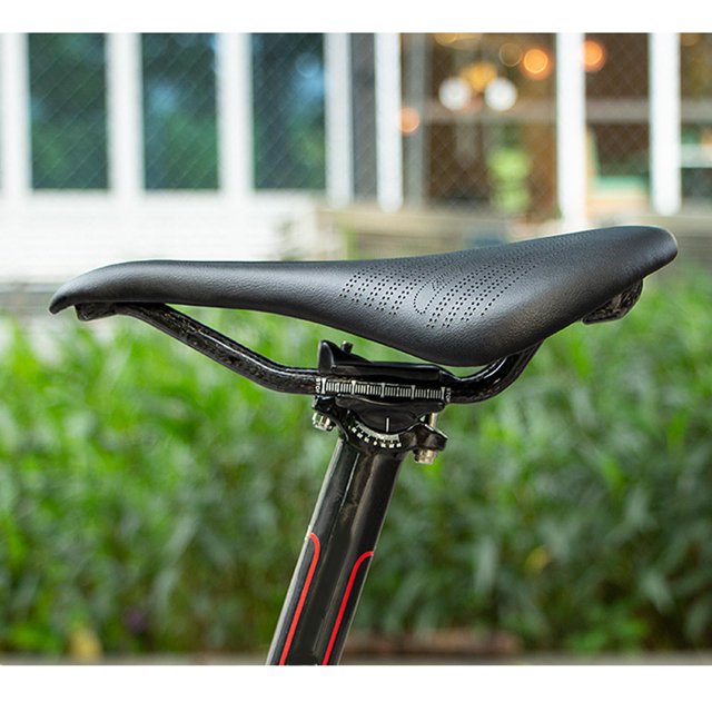 Asiento de bicicleta Soledad Cojín de ciclo fibra de carbono Ajuste universal 24cmx14.3cmx7.5cm