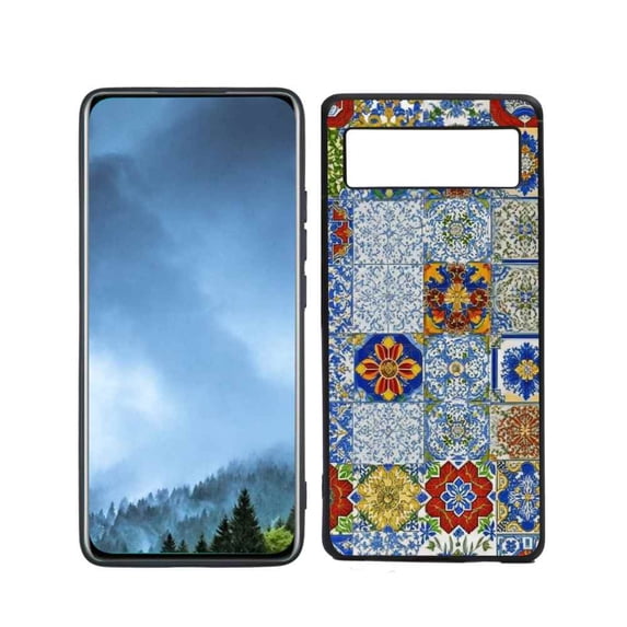 Azulejo-5 Phone Case, Degined for Google Pixel 6(2021) Case Men Women, Flexible Silicone Shockproof Case for Google Pixel 6(2021)