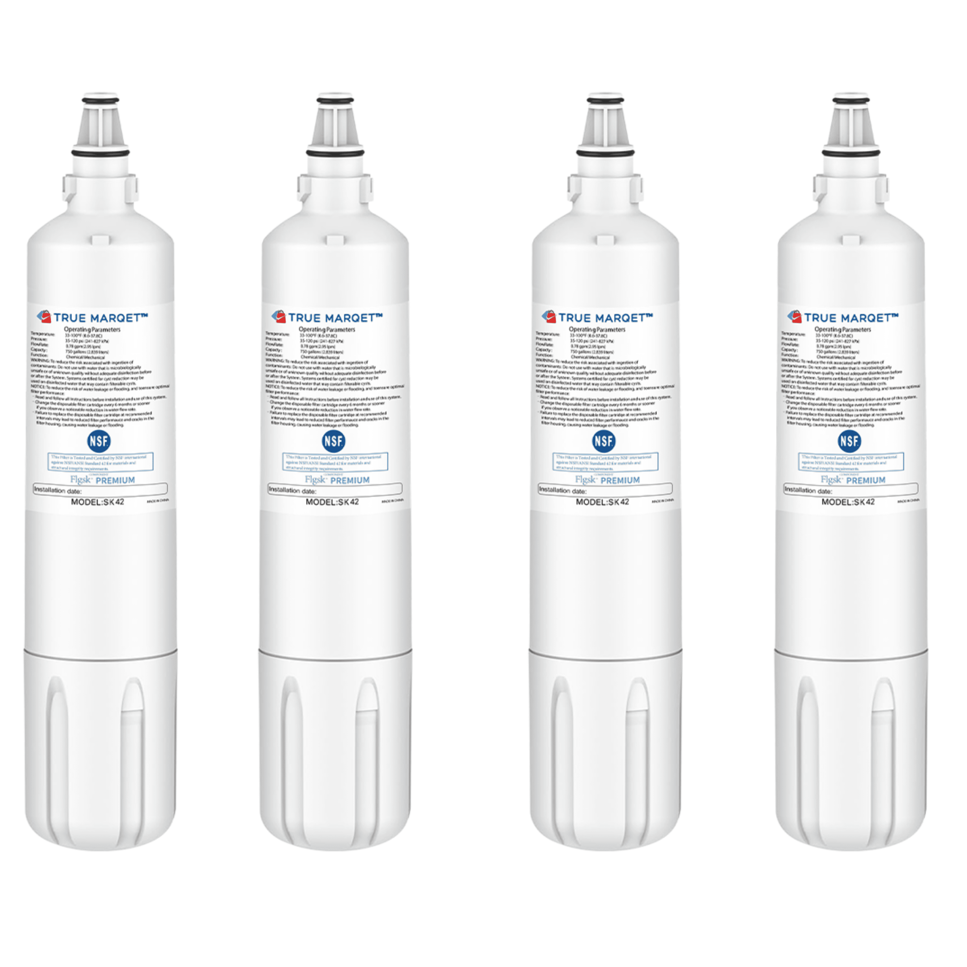 TRUE MARQET 4204490 Refrigerator Water Filter Replacement Cartridge for Sub-Zero 4204490 Compatible With 4290510, InSinkErator F-1000 F-2000, 2-Pack