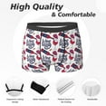 thumbnail image 2 of Men's Boxer Briefs, Wine Bottle Print No.9035 Soft Comfy Mens Underwear Boxer Briefs Breathable With Widen Waist, 2 of 7