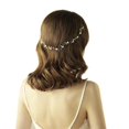 thumbnail image 2 of Enredadera de pelo nupcial hecha a mano con tocados de flores de concha de perla natural Slivery Zulema Cascos de novia de diamantes de imitación, 2 of 8