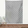 thumbnail image 3 of Abstract Fabric by the Yard Upholstery, Rhythmic Damask Motifs Ivy Botany Adornments Print on Plain Background, Decorative Fabric for DIY and Home Accents, White Charcoal Grey by Ambesonne, 3 of 4