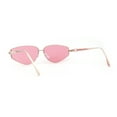 thumbnail image 4 of Narrow Tapered Side Tear Drop Shape Metal Rim Hipster Sunglasses Gold - Pink, 4 of 4
