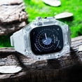 thumbnail image 6 of Transparent Rugged Case with Band Compatible with Apple Watch Series 10 46mm Bands, Luxury Crystal Clear Military Protective Cover Bumper Tactical for iWatch Series 10 46mm Strap (Black Black, 46mm), 6 of 6