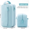 thumbnail image 4 of Big Capacity Pencil Case Pen Pouch Holder Bag Large Storage Art Supply Marker Durable Stationery Office Desk Organizer Portable for Adults（Green）, 4 of 6