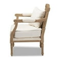 thumbnail image 3 of Baxton Studio Clemence French Provincial Ivory Fabric Upholstered Whitewashed Wood Armchair, 3 of 5
