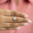thumbnail image 2 of Diamond Pendant Necklace For Women | 1 Carat IGI Certified Pear Shape Lab Grown Diamond | Flaire Halo Lab Diamond Pendant Necklace 18K Rose Gold | FG-VS1-VS2 Quality Friendly Diamonds, 2 of 6