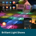 thumbnail image 4 of Linkind Smart Solar Pathway Lights SP6C, APP Control Solar Lights Outdoor Waterproof with 5 Swappable Lenses Landscape Lighting, Color Changing Garden Decor for Yard, Patio, Driveway(4 Pack), 4 of 9