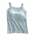 thumbnail image 2 of Taylonsss Womens Camisole Lace shape Round Neck Built-in Bra Solid Tank Top for Homewear and Layering, 2 of 3