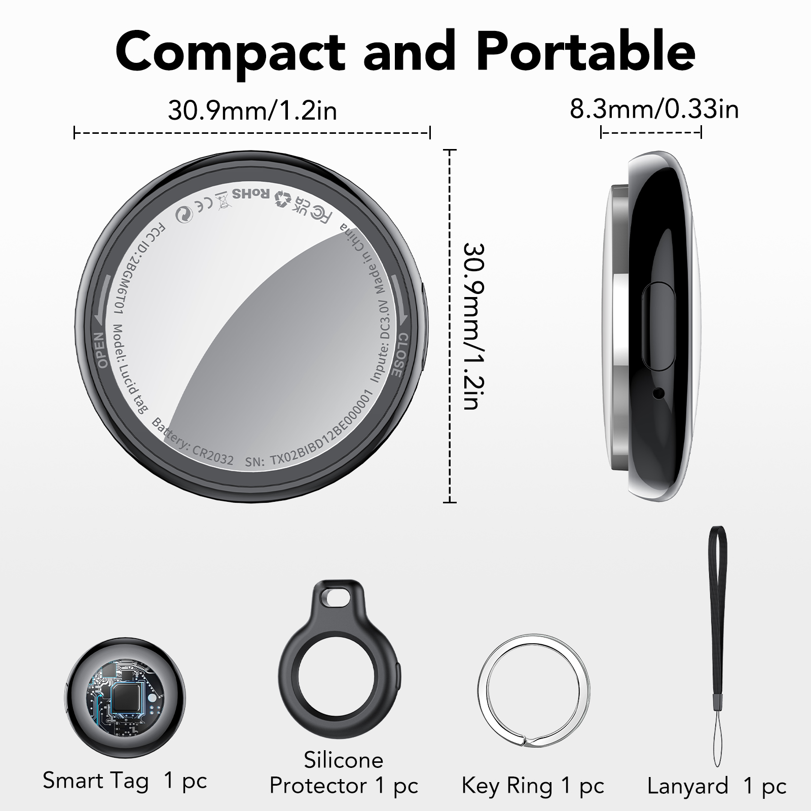 Tukio Bluetooth Tracker 4-Pack with Find My Support photo 6