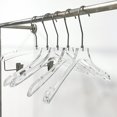thumbnail image 3 of Perchas transparentes, paquete de 10 perchas para camisas, perchas de plástico transparente, cristal para perchas de ropa, perchas que ahorran espacio, resistentes, 3 of 3