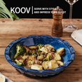 thumbnail image 2 of KOOV Ceramic Pie Pan, 9 Inches Pie Plate, Pie Dish for Dessert Kitchen, Round Baking Dish Pan for Dinner, Wrapping Upgrade, Reactive Glaze (Nebula Blue), 2 of 5