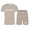 Khaki, variant on Men's 2-Piece Casual T-Shirt and Shorts Set – "Milano Italy" Letter Print Summer Outfit Short Sleeve Crewneck Tee and Drawstring Shorts Matching Set, Sporty Lounge Wear for Gym and Vacation