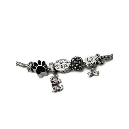 - Stainless Steel Limited Edition Dog Bracelet and Charm Pack