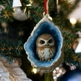 thumbnail image 6 of Costeam Animal Ornaments for Christmas Tree, Christmas Ornaments 2025 Forest Animals Little Animals Owl Raccoon Acrylic Hanging Decoration Gift for Animal Lovers, 6 of 6