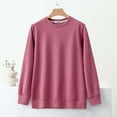 thumbnail image 2 of cfhntfmh Women Long Sleeve Thermal Shirt Fleece Lined Undershirt Loose Soft Base Layer Tops for Women Cold Weather Sleepwear（Wine,X-Large), 2 of 3