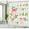 thumbnail image 5 of Ambesonne Floral Shower Curtain, Vintage Rose Petals Leaf, 69"Wx70"L, Pale Pink Khaki, 5 of 5