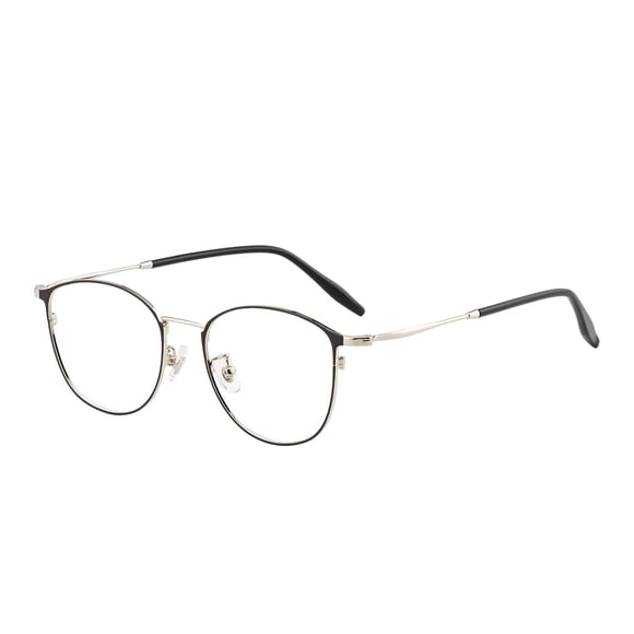 Gafas de Luz Azul GUDVUE Ovaladas Negras/Plateadas Antirreflejo UV400
