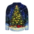 thumbnail image 5 of Craaazy Christmas Womens Shirts Colorful Christmas Trees Print Blouses Button Down Shirts for Women Gifts for Women, 5 of 6