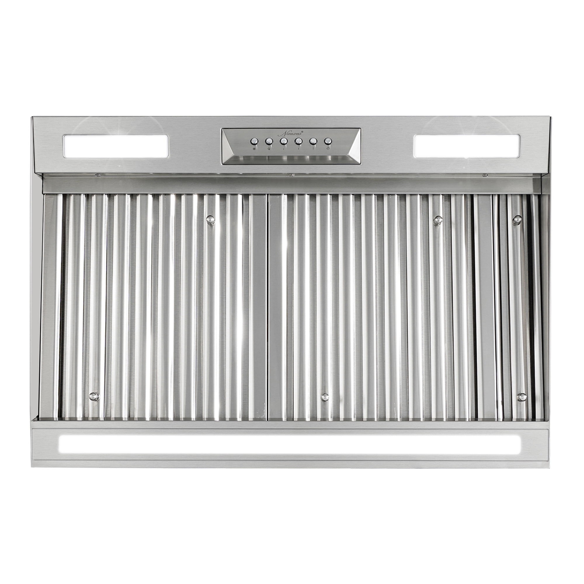 Akicon Range Hood 30 Inch, 600 CFM Stainless Steel Range Hood Insert with 4 Speed Control, 2-LED Lights & Nightlight, Baffle Filters
