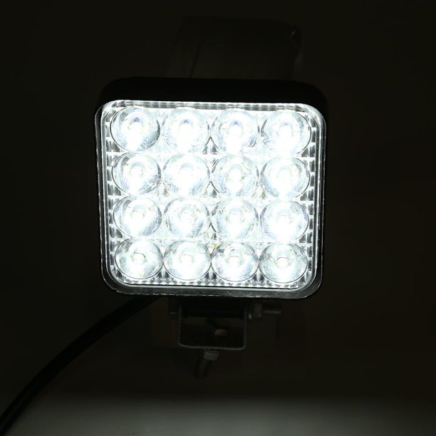 16LED lámpara de trabajo 48W 2880LM 6500K impermeable cuadrado coche camión Mini proyector Likrtyny Accesorios para autos y motos