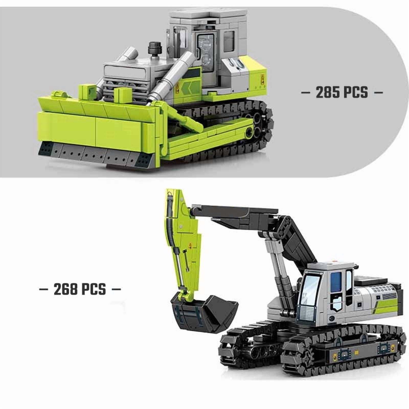Engineering Vehicle Assemblage Building Blocks Kits MOC Excavator Mixer Truck Model Bricks DIY Educational Toys Boys Gifts