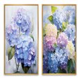 thumbnail image 2 of Designart "Blue violet Hydrangea Eternal Blooms II" Hydrangea Framed Wall Art Set Of 2 - Blue Floral Framed Canvas Set For Living Room Decor, 2 of 6