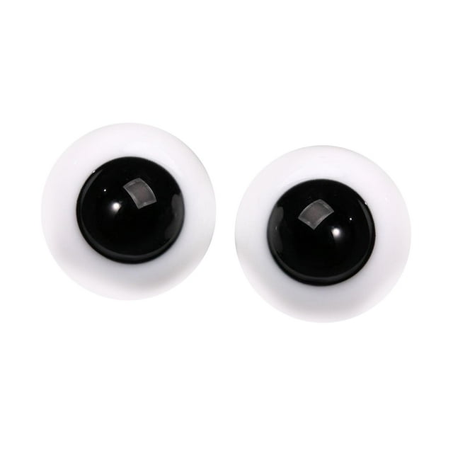 2 ojos de muñeca grandes, ojos móviles (6 mm), manualidades, arte movible, fabricación con globo ocular, accesorios de Halloween, , negro EstiloB-Negro Macarena mover los ojos