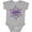 AC-Heather Grey, variant on I Love My Grandma Alzheimer's Awareness with Purple Hearts Boys or Girls Baby Bodysuit