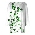 thumbnail image 4 of UngA St Patricks Day Shirt for Women 3/4 Sleeve Tops V Neck Casual Summer Tunic Tops Loose Fit Tshirt Holiday Outfits,Size XXL, 4 of 9