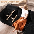 thumbnail image 5 of Vcatnet 135" Modular Sectional Sofa L Shaped Corduroy Couch Oversized Modern Minimalist Cloud Couch with Chaise for Living Room, Black, 5 of 10