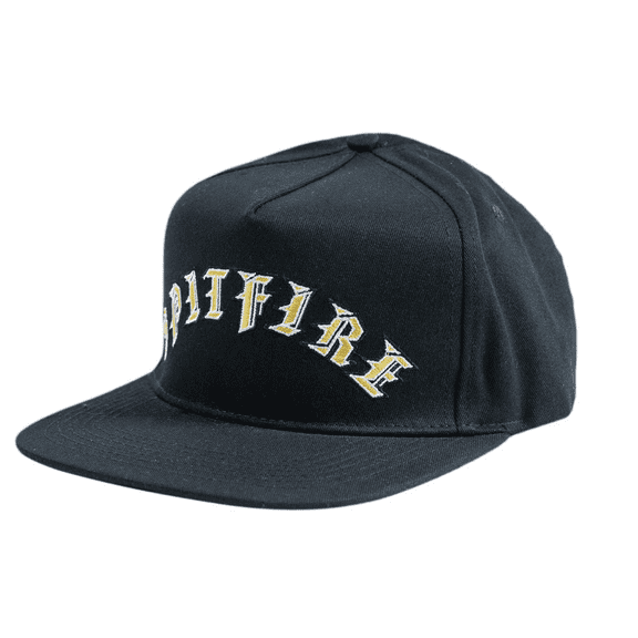 Spitfire Old E Arch Hat Black Gold Snapback