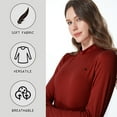 thumbnail image 4 of SSLR Mock Turtleneck for Women Mock Neck Top Long Sleeve T Shirt Casual Basic Active Layer, 4 of 6