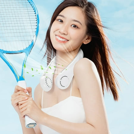 

GiliGiliso Sales Bladeless Neck Fans Leafless Hanging Neck Fans 3 Speeds Portable Fans Strong Wind No Hair Twisting Short Charging Long Use Time Gift Bags