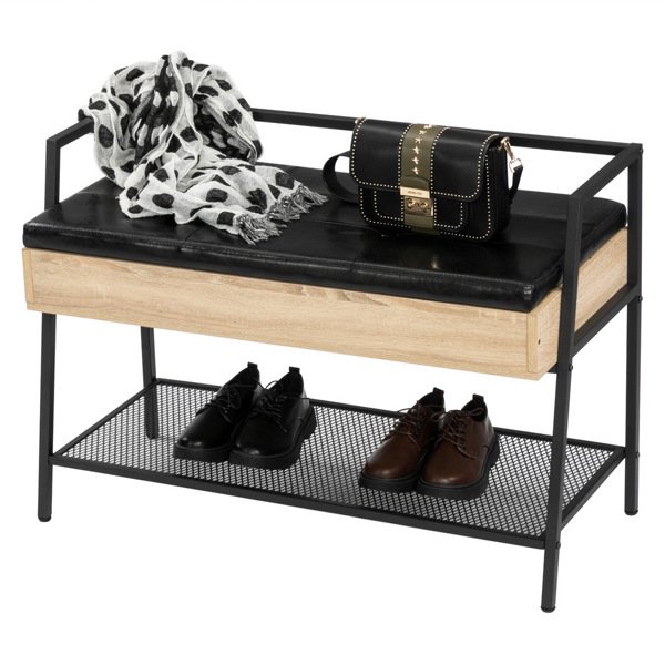 SALE CLEARANCE Shoe Storage Bench, Industrial Hidden Shoe Rack Bench
