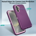 thumbnail image 6 of Asuwish Compatible with Samsung Galaxy S25 5G Phone Case Hybrid Rugged Shockproof Hard Protective Drop Proof Full Body Heavy Duty Mobile Cell Cover for S 25 25S G5 Women Men Purple, 6 of 9